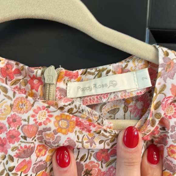 Girls pink floral summer dress 2T - Picture 3 of 4